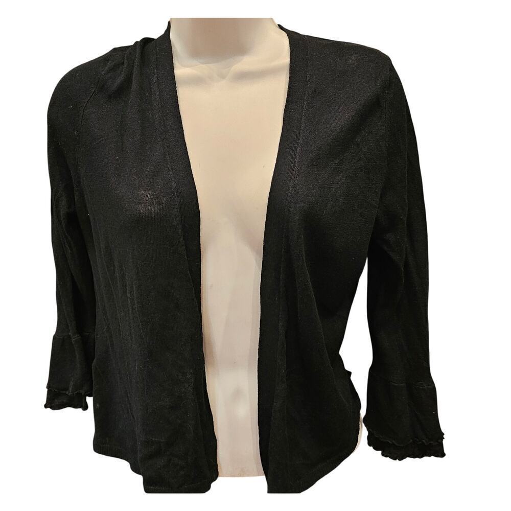 NWT loft linen blend lightweight open cardigan bell sleeves S career casual NEW